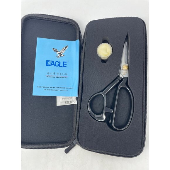 Eagle Fine Fabrics Professional Forged 7" Pocket Scissors Case German Metal NIB - Picture 6 of 13